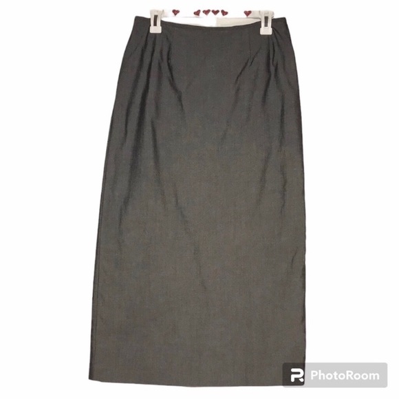 Vintage Steel Gray Long Skirt Suit Set Women’s Size 10 Like New - Picture 6 of 9